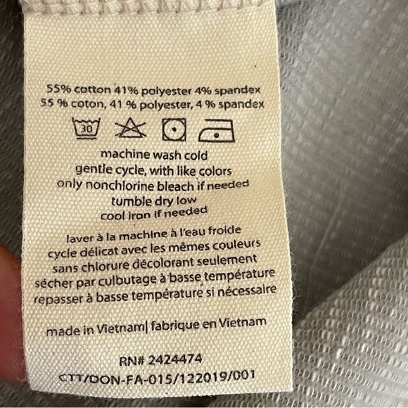 Anthropologie Donni Women’s Relaxed Rib Grey Cream Cardigan Kimono Size OS - Picture 10 of 10